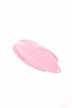 脸红粉红色的美化妆品纹理孤立的白色背景污迹斑斑的化妆乳状液奶油涂片基金会涂抹化妆品产品油漆中风