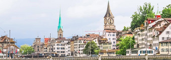 苏黎世瑞士视图历史小镇建筑主要铁路火车站苏黎世中央火车站瑞士体系结构旅行目的地