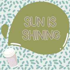 概念上的显示太阳闪亮的词写传播温暖幸福快乐色彩斑斓的设计显示消息摘要咖啡商店菜单