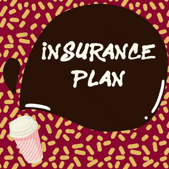 概念上的标题保险计划业务方法包括风险管理工人覆盖色彩斑斓的设计显示消息摘要咖啡商店菜单