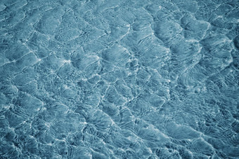 纹理表面蓝色的海水涟漪
