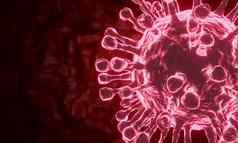 呈现显微镜细胞冠状病毒关闭显微镜病毒细胞