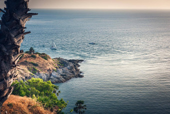 自然景观风景热带海景<strong>泰国</strong>日落全景视图海天堂岛东南亚洲<strong>泰国</strong>目的地旅行<strong>旅游</strong>自然背景