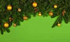 装饰新鲜的圣诞节树分支机构绿色