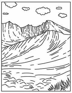 惠勒峰位于伟大的盆地国家公园内华达曼联州单行单一险种黑色的白色行艺术