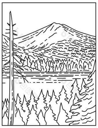 峰会拉森峰火山拉森火山国家公园北部加州曼联州单行单一险种黑色的白色行艺术图片