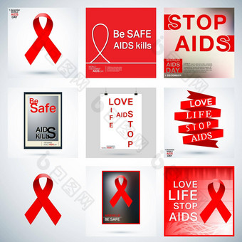 集艾滋病海报