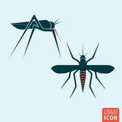 蚊子图标孤立的