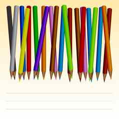 集彩色的铅笔