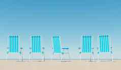 椅子桑迪海滩海