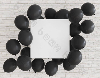 模型海报黑色的气球