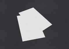 空白白色业务卡模型栈灰色变形纸背景