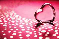 闪亮的透明的心完美的情人节一天问候卡背景水平图像粉红色的语气