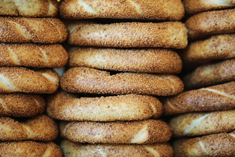 芝麻百吉饼面包店产品糕点面包店