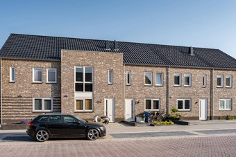 荷兰郊区区域现代家庭房子新构建现代家庭房屋荷兰荷兰家庭房子公寓房子