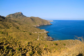 美丽的海岸山卡塔赫纳省西班牙