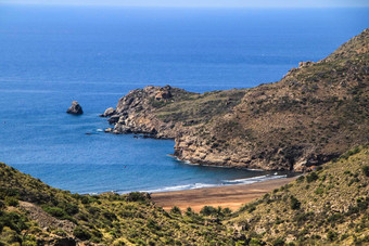 美丽的戈尔盖尔海滩卡塔赫纳省西班牙