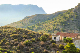 美丽的景观山卡塔赫纳省西班牙