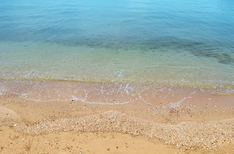 沙子蓝色的水