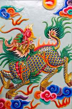 中国人风格雕塑艺术黏土仙女演讲动物