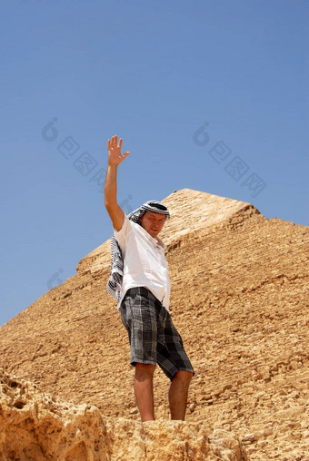 男人。旅游<strong>金字塔</strong>埃及