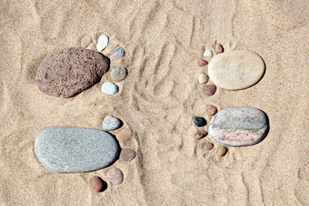 石头脚沙子