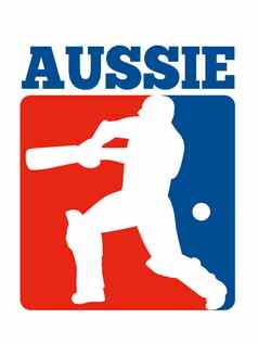 板球球员击球手击球复古的澳大利亚