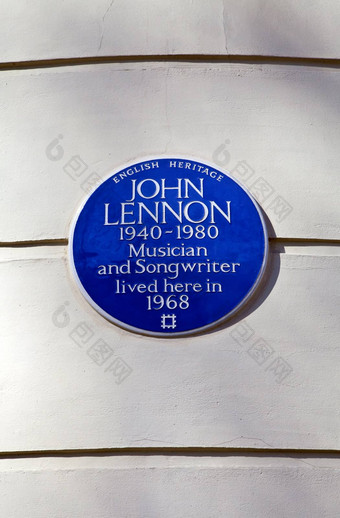 约翰列侬蓝色的斑块伦敦