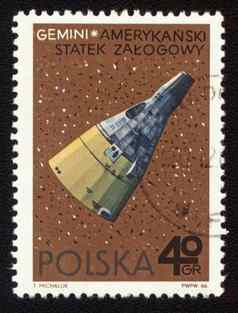 邮资邮票波兰美国宇宙飞船双子座