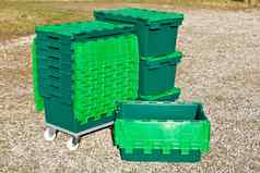 绿色塑料盒子