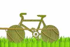 自行车绿色离开生态概念