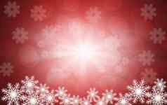 红色的圣诞节背景雪片