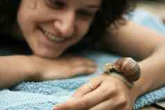 女人蜗牛