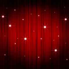 红色的窗帘闪闪发光的明星