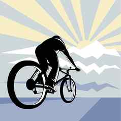 骑自行车的人骑自行车山