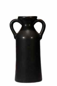 孤立的黑色的花瓶