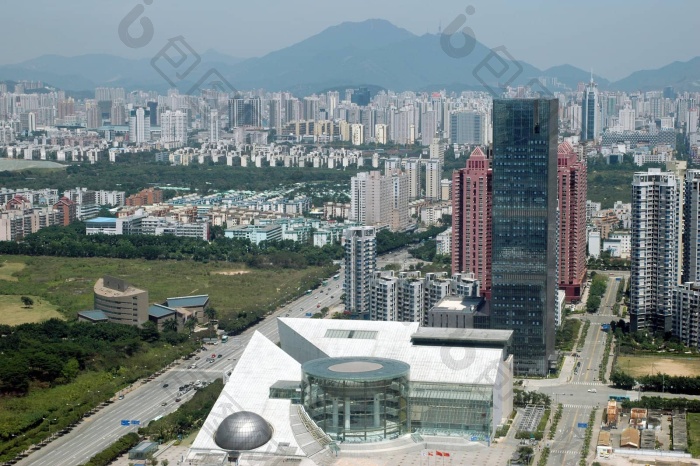 中国深圳城市空中视图图片-包图网企业站