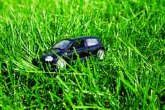 玩具车绿色草