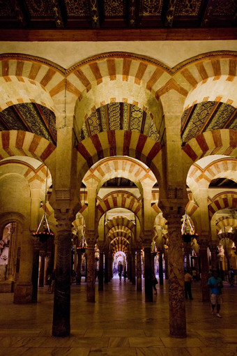 室内mosque-cathedral科尔多瓦安达卢西亚西班牙