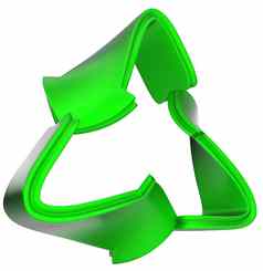 回收概念绿色回收象征孤立的