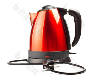 红色的黑色的电茶<strong>水壶</strong>
