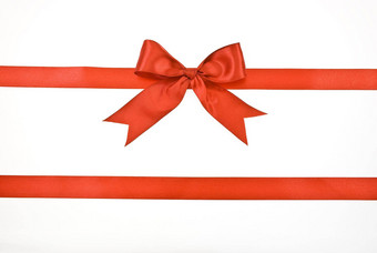 礼物包装红色的丝带弓