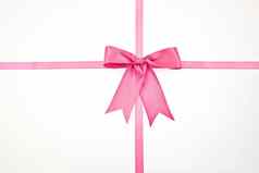 礼物包装粉红色的丝带弓