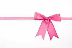 礼物包装粉红色的丝带弓