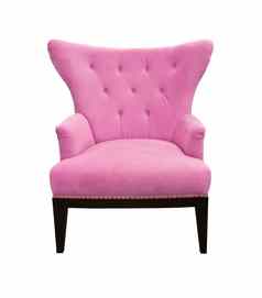 粉红色的沙发孤立的