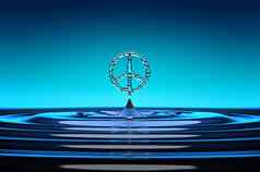 和平主义象征形状的水滴