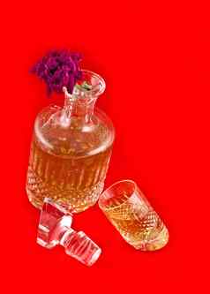水晶玻璃水瓶跳 汰 机含酒精的饮料花