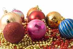 圣诞节装饰集团球色彩斑斓的珠子