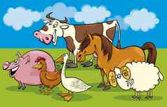 集团卡通农场动物