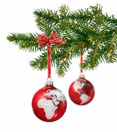 世界玻璃球圣诞节树